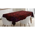 thumbnail image 1 of Ambesonne Abstract Tablecloth Rectangular Table Cover, Orient Flowers Leaves Art, 52"x70", Vermilion and Black, 1 of 4