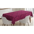 thumbnail image 1 of Ambesonne Abstract Tablecloth Rectangular Table Cover, Romantic Flowers in Bloom, 60"x90", Charcoal Grey Hot Pink, 1 of 3