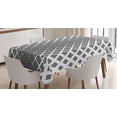 thumbnail image 1 of Ambesonne Abstract Tablecloth Rectangular Table Cover, Square Shape Geometric, 52"x70", Black White, 1 of 4