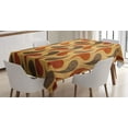 thumbnail image 1 of Ambesonne Abstract Tablecloth Rectangular Table Cover, Tiling Wavy Shapes, 52"x70", Brown Black, 1 of 4