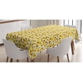 thumbnail image 1 of Ambesonne Abstract Tablecloth Rectangular Table Cover, Triangle Rhombus Funky, 60"x90", Yellow Brown White, 1 of 4
