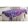 thumbnail image 1 of Ambesonne Abstract Tablecloth Rectangular Table Cover, Vibrant Colors Circles, 60"x84", Violet Pink and Blue, 1 of 4
