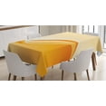 thumbnail image 1 of Ambesonne Abstract Tablecloth Rectangular Table Cover, Vibrant Waved Line, 60"x90", Orange Yellow, 1 of 4