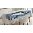 thumbnail image 1 of Ambesonne Abstract Tablecloth Rectangular Table Cover, Watercolor Woman Image, 60"x84", Coconut Blue and Black, 1 of 4