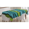 thumbnail image 1 of Ambesonne Abstract Tablecloth Rectangular Table Cover, Waves Art, 52"x70", Multicolor, 1 of 3