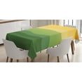 thumbnail image 1 of Ambesonne Abstract Tablecloth Rectangular Table Cover, Wavy Lines Waves Earth, 60"x90", Reseda Green Mustard, 1 of 4