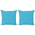 thumbnail image 1 of Ambesonne Abstract Throw Pillow Cover 2 Pack, Aqua Tone Layout of Items, 18", Aqua and Deep Sky Blue, 1 of 2