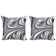 thumbnail image 1 of Ambesonne Abstract Throw Pillow Cover 2 Pack, Black White Surreal Art, 16", Grey, 1 of 2