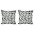 thumbnail image 1 of Ambesonne Abstract Throw Pillow Cover 2 Pack, Circles Dots Modern, 16", Grey Black White, 1 of 2
