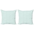 thumbnail image 1 of Ambesonne Abstract Throw Pillow Cover 2 Pack, Circular Snowflakes Dots, 16", Pale Seafoam White, 1 of 2