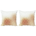 thumbnail image 1 of Ambesonne Abstract Throw Pillow Cover 2 Pack, Colorful Halftone Effect, 18", White and Fuchsia, 1 of 7