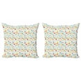 thumbnail image 1 of Ambesonne Abstract Throw Pillow Cover 2 Pack, Colorful Large Dots, 16", Multicolor, 1 of 2