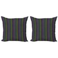 thumbnail image 1 of Ambesonne Abstract Throw Pillow Cover 2 Pack, Curved Stripes Design, 18", Multicolor, 1 of 5
