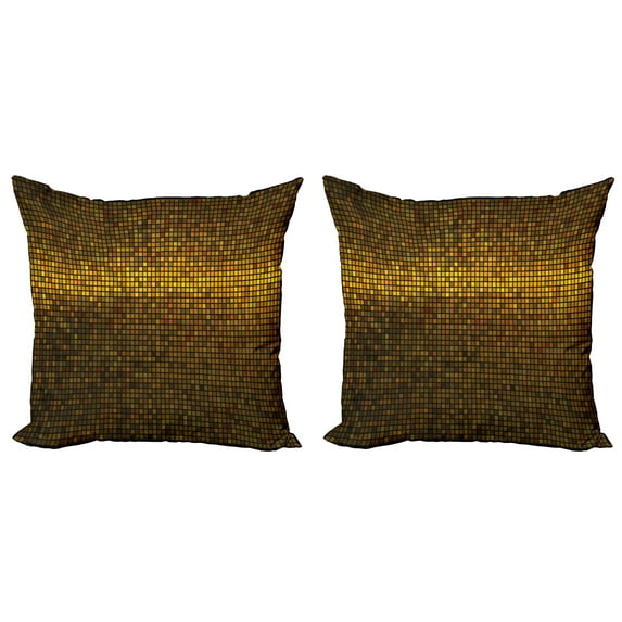 Ambesonne Abstract Throw Pillow Cover 2 Pack, Disco Theme Art, 20", Multicolor