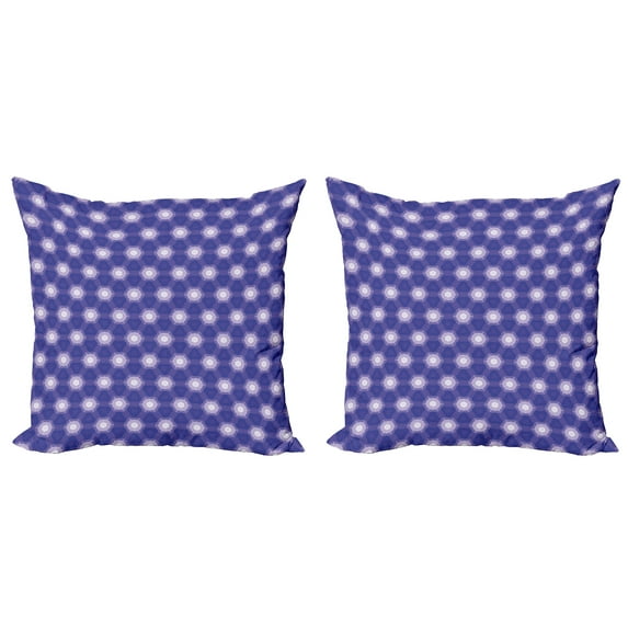 Ambesonne Abstract Throw Pillow Cover 2 Pack, Dreamy Pattern, 16", Blue Violet Pastel Purple