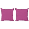 thumbnail image 1 of Ambesonne Abstract Throw Pillow Cover 2 Pack, Geometric Floral Mosaic, 18", Dark Magenta Pink, 1 of 2