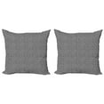 thumbnail image 1 of Ambesonne Abstract Throw Pillow Cover 2 Pack, Geometric Triangles Spots, 20", Grey White, 1 of 2