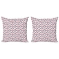 thumbnail image 1 of Ambesonne Abstract Throw Pillow Cover 2 Pack, Modern Paintbrush Strokes, 24", Rose and Slate Blue, 1 of 2