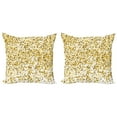 thumbnail image 1 of Ambesonne Abstract Throw Pillow Cover 2 Pack, Party Squares, 20", Caramel Yellow and White, 1 of 2