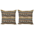 thumbnail image 1 of Ambesonne Abstract Throw Pillow Cover 2 Pack, Trippy Geometric, 16", Multicolor, 1 of 2