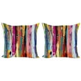 thumbnail image 1 of Ambesonne Abstract Throw Pillow Cover 2 Pack, Vibrant Rainbow Design, 18", Multicolor, 1 of 7