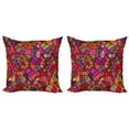thumbnail image 1 of Ambesonne Abstract Throw Pillow Cover 2 Pack, Vitray Mosaic Triangle, 20", Multicolor, 1 of 2