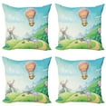thumbnail image 1 of Ambesonne Abstract Throw Pillow Cover 4 Pack, Candy Houses and Lollipop, 24", Multicolor, 1 of 2
