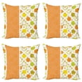 thumbnail image 1 of Ambesonne Abstract Throw Pillow Cover 4 Pack, Circular Round, 18", Lime Green Orange Yellow, 1 of 6