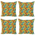 thumbnail image 1 of Ambesonne Abstract Throw Pillow Cover 4 Pack, Color Splashes Funky, 18", Multicolor, 1 of 2
