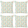 thumbnail image 1 of Ambesonne Abstract Throw Pillow Cover 4 Pack, Colored Big Polka Dots, 24", Multicolor, 1 of 2