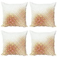 thumbnail image 1 of Ambesonne Abstract Throw Pillow Cover 4 Pack, Colorful Halftone Effect, 18", White and Fuchsia, 1 of 6