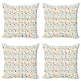 thumbnail image 1 of Ambesonne Abstract Throw Pillow Cover 4 Pack, Colorful Large Dots, 16", Multicolor, 1 of 2