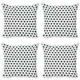 thumbnail image 1 of Ambesonne Abstract Throw Pillow Cover 4 Pack, Curve Shape Vertical Lines, 20", White and Black, 1 of 2