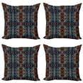 thumbnail image 1 of Ambesonne Abstract Throw Pillow Cover 4 Pack, Ethnic Color Transitions, 16", Multicolor, 1 of 2