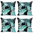 thumbnail image 1 of Ambesonne Abstract Throw Pillow Cover 4 Pack, Expressive Ink Pattern, 20", Pale Blue Aqua, 1 of 2