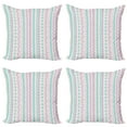 thumbnail image 1 of Ambesonne Abstract Throw Pillow Cover 4 Pack, Geometric Art, 16", Lilac Turquoise, 1 of 5