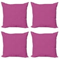 thumbnail image 1 of Ambesonne Abstract Throw Pillow Cover 4 Pack, Geometric Floral Mosaic, 24", Dark Magenta Pink, 1 of 2