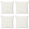 thumbnail image 1 of Ambesonne Abstract Throw Pillow Cover 4 Pack, Ice Cream Pineapple, 24", Multicolor, 1 of 2