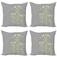 thumbnail image 1 of Ambesonne Abstract Throw Pillow Cover 4 Pack, Nature Beauty Flower Twigs, 16", Grey Yellow, 1 of 5
