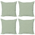 thumbnail image 1 of Ambesonne Abstract Throw Pillow Cover 4 Pack, Pastel Overlapping Ovals, 24", Sage Green Orange Yellow, 1 of 2