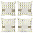 thumbnail image 1 of Ambesonne Abstract Throw Pillow Cover 4 Pack, Polka Dots Image, 16", Pale Brown Marigold, 1 of 6
