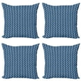 thumbnail image 1 of Ambesonne Abstract Throw Pillow Cover 4 Pack, Simple Geometric Pattern, 20", Violet Blue Earth Yellow, 1 of 2