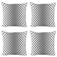 thumbnail image 1 of Ambesonne Abstract Throw Pillow Cover 4 Pack, Square Shape Geometric, 18", Black White, 1 of 5