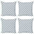 thumbnail image 1 of Ambesonne Abstract Throw Pillow Cover 4 Pack, Summer Petals, 18", Indigo White, 1 of 5