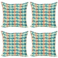 thumbnail image 1 of Ambesonne Abstract Throw Pillow Cover 4 Pack, Vintage Colors Fifties, 20", Multicolor, 1 of 7