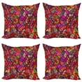 thumbnail image 1 of Ambesonne Abstract Throw Pillow Cover 4 Pack, Vitray Mosaic Triangle, 18", Multicolor, 1 of 7