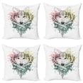 thumbnail image 1 of Ambesonne Abstract Throw Pillow Cover 4 Pack, Wild Tribe Animal Wolf, 24", Multicolor, 1 of 7