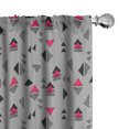 thumbnail image 1 of Ambesonne Abstract Triangle 4-Panel Curtains, Pastel Shapes, 56"x95", Grey Pink Charcoal Grey, 1 of 4