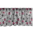 thumbnail image 1 of Ambesonne Abstract Triangle Window Valance, Hand Drawn Geometric Composition with Pastel Colors, Curtain Valance for Kitchen Bedroom Decor with Rod Pocket, 54" X 18", Grey Pink Charcoal Grey, 1 of 3