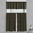 thumbnail image 1 of Ambesonne Abstract Valance & Curtain, Art Deco Inspired Lines, 55"x36", Camel and Charcoal Grey, 1 of 7